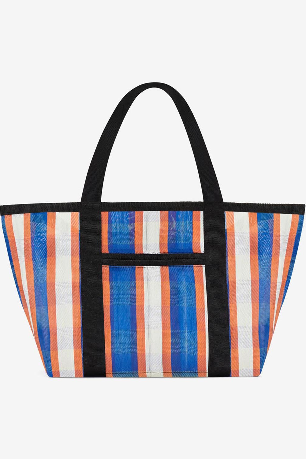 Borsa tote darwen in nylon a righe da portare a spalla - White-blue-orange - Woman - 2