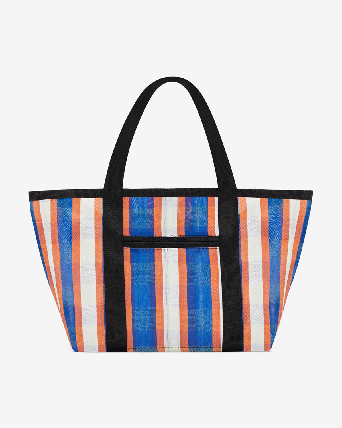 Borsa tote darwen in nylon a righe da portare a spalla - White-blue-orange - Woman - 2