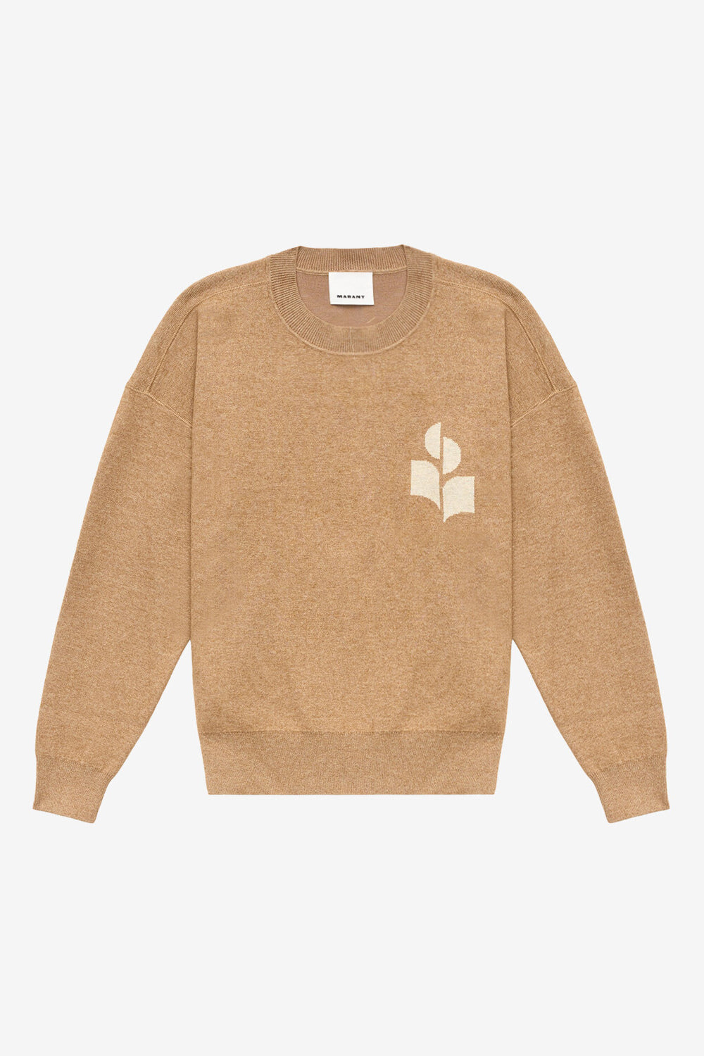 Atley ウール＆コットン製 ロゴ入りセーター - Camel - Man - 1