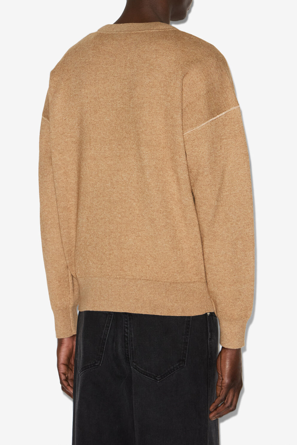 Atley ウール＆コットン製 ロゴ入りセーター - Camel - Man - 5