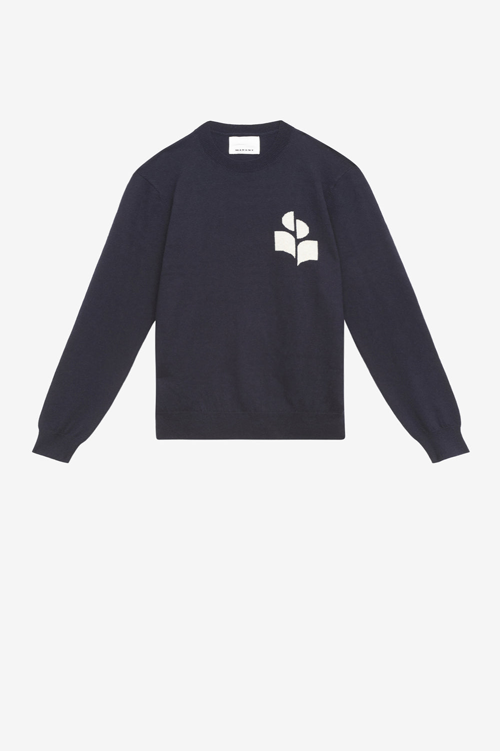 Maglione evans in lana e cotone con logo - Midnight - Man - 2