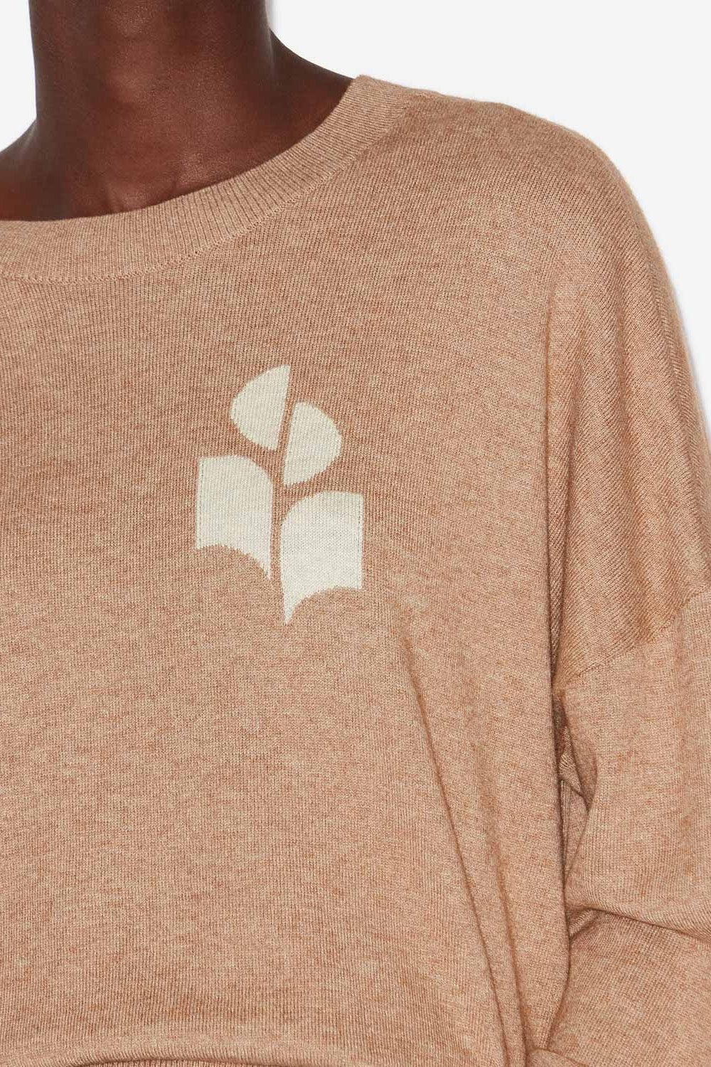 Pull à logo marisans en laine et coton - Camel - Woman - 3