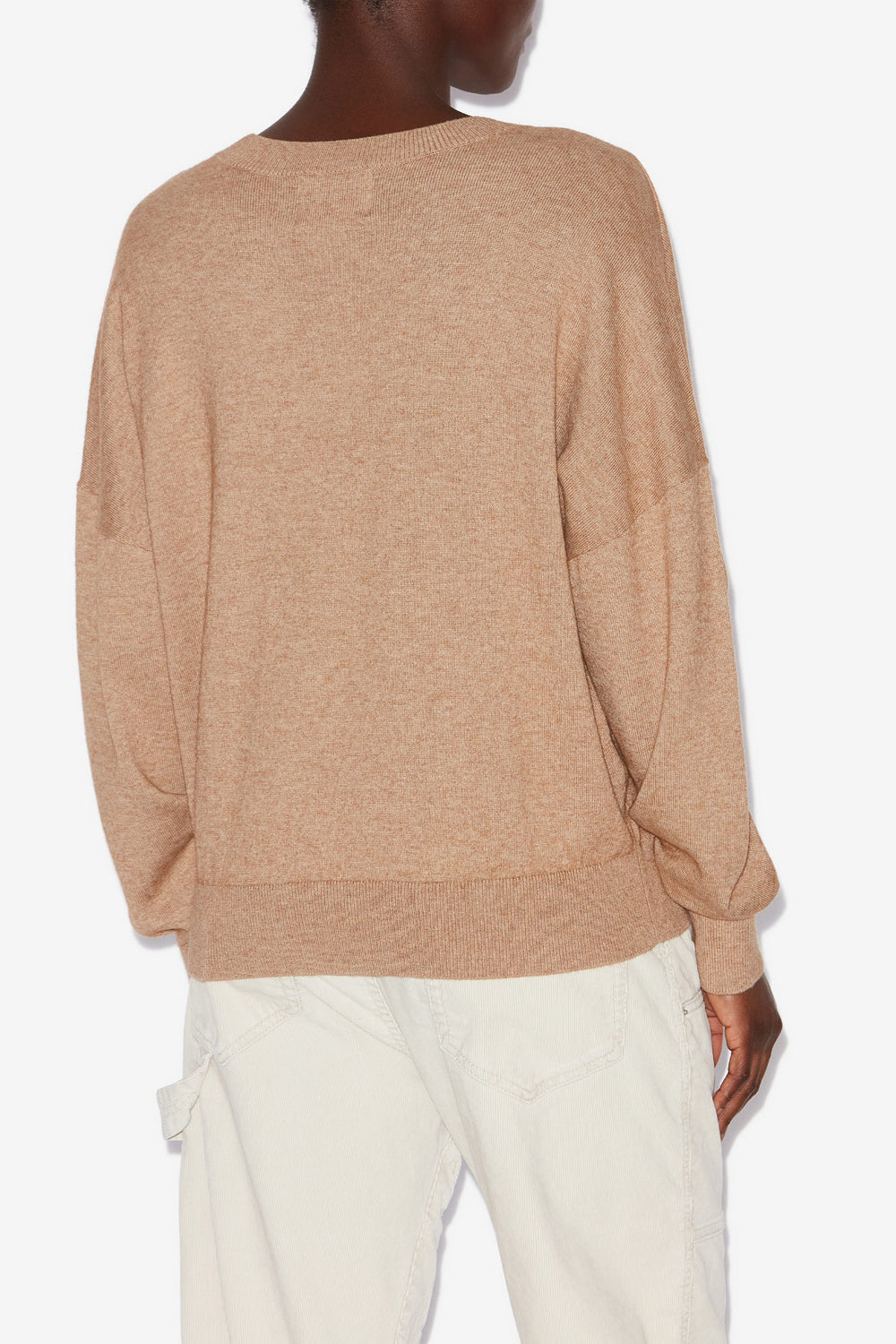 Pull à logo marisans en laine et coton - Camel - Woman - 5