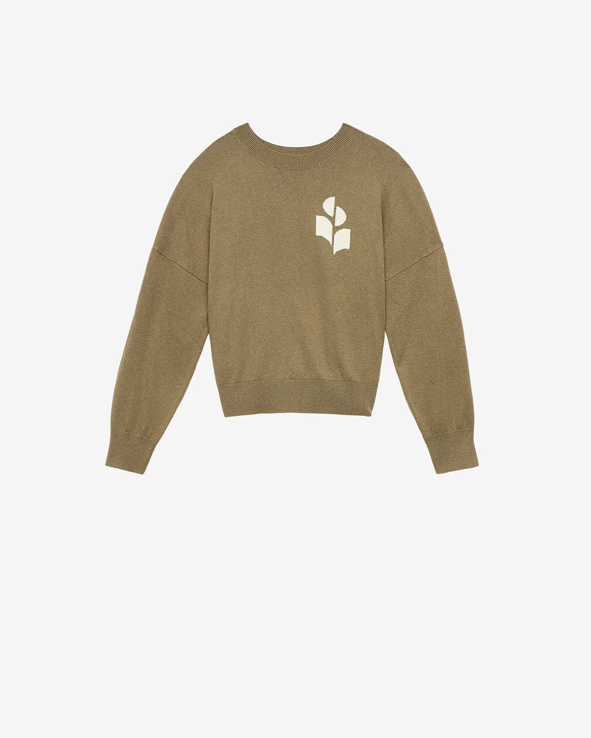 Pull à logo marisans en laine et coton - Kaki - Woman - 5