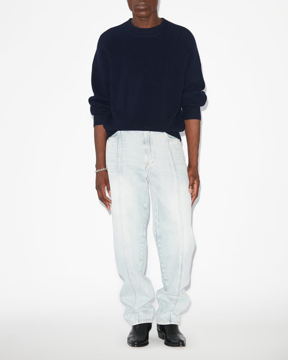 Maglione barry in lana merino - Midnight - Man - 1