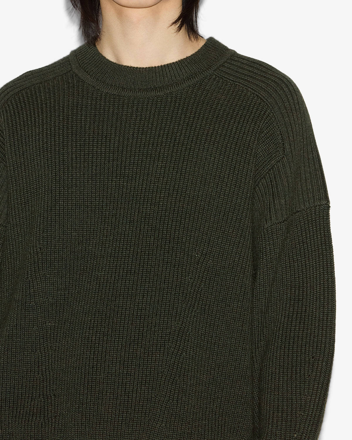 Barry ribbed wool sweater - Khaki - Man - 2