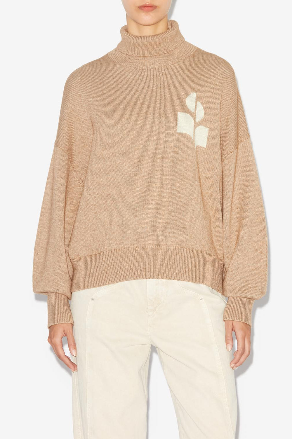 Pull nash col roulé à logo - Camel - Woman - 11