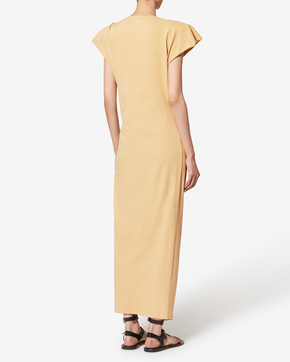 Nadela cotton jersey dress - Dusky yellow - Woman - 3