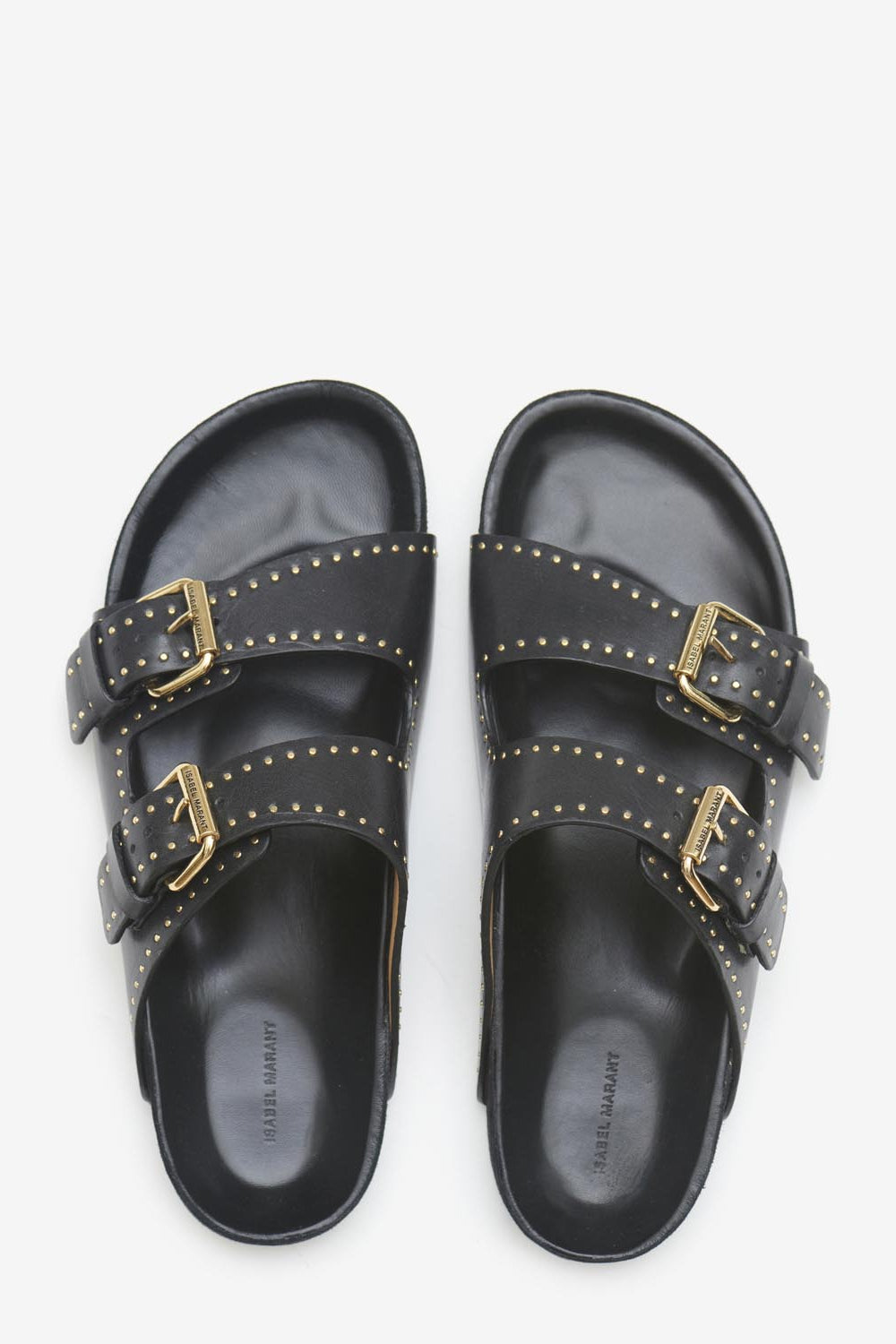 Sandales ouvertes en cuir lennyo - Noir - Woman - 4