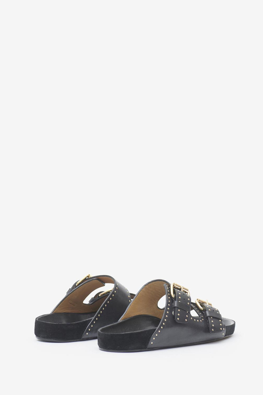 Sandales ouvertes en cuir lennyo - Noir - Woman - 2