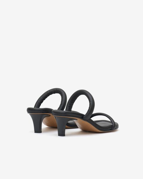 Sandalias de piel raree Woman Negro 2