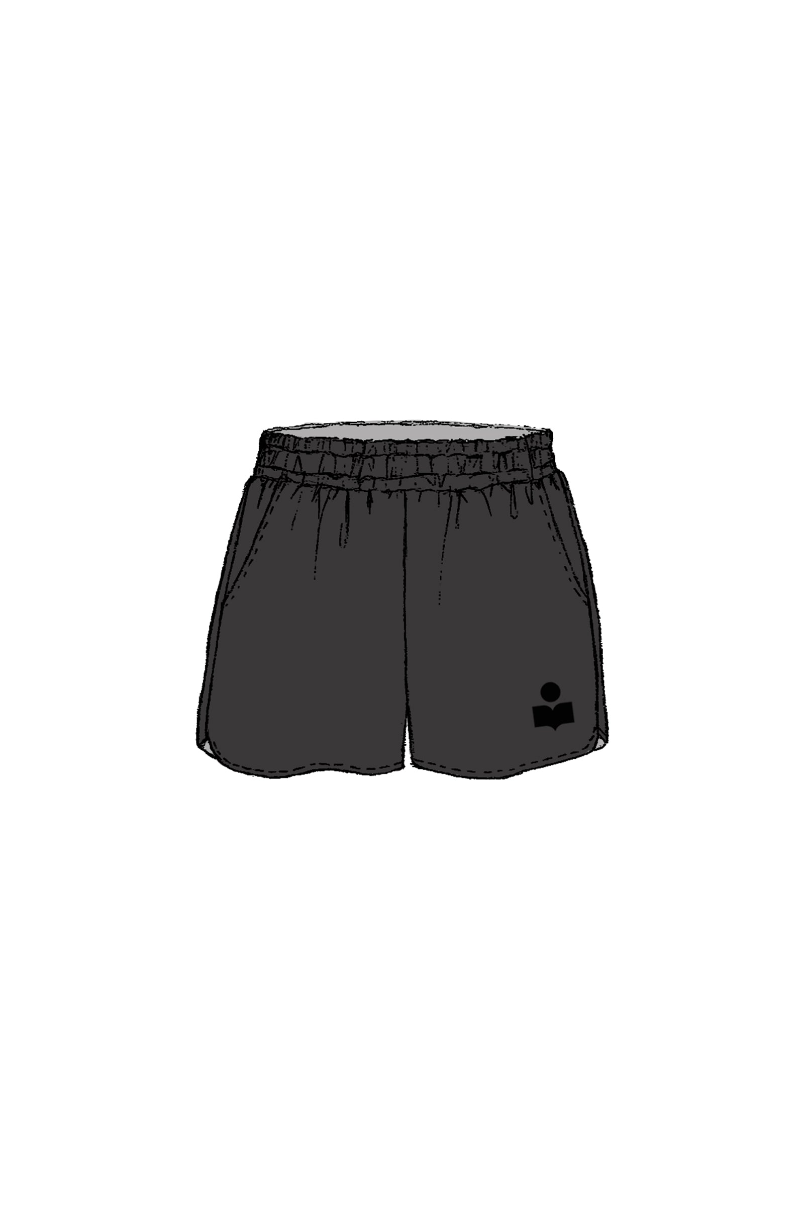 Short mifa Woman Noir délavé 1