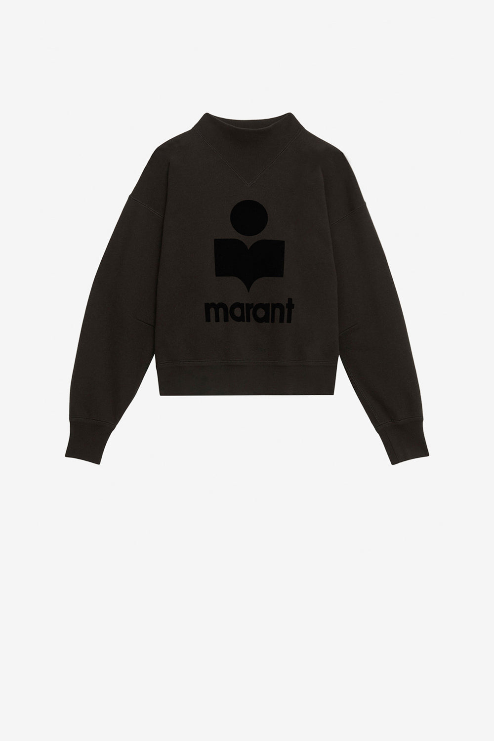 Sudadera de algodón con logotipo moby - Negro lavado - Woman - 1