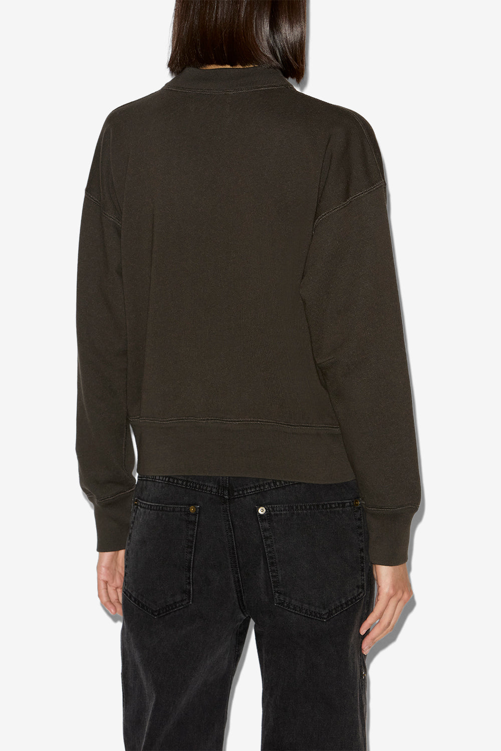 Sudadera de algodón con logotipo moby - Negro lavado - Woman - 9