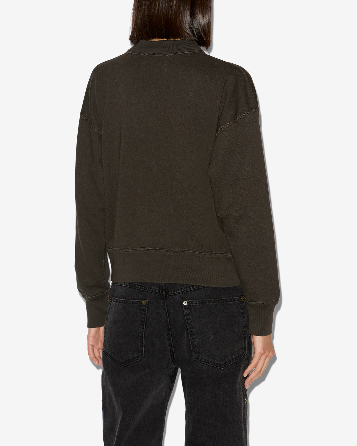 Sudadera de algodón con logotipo moby - Negro lavado - Woman - 7