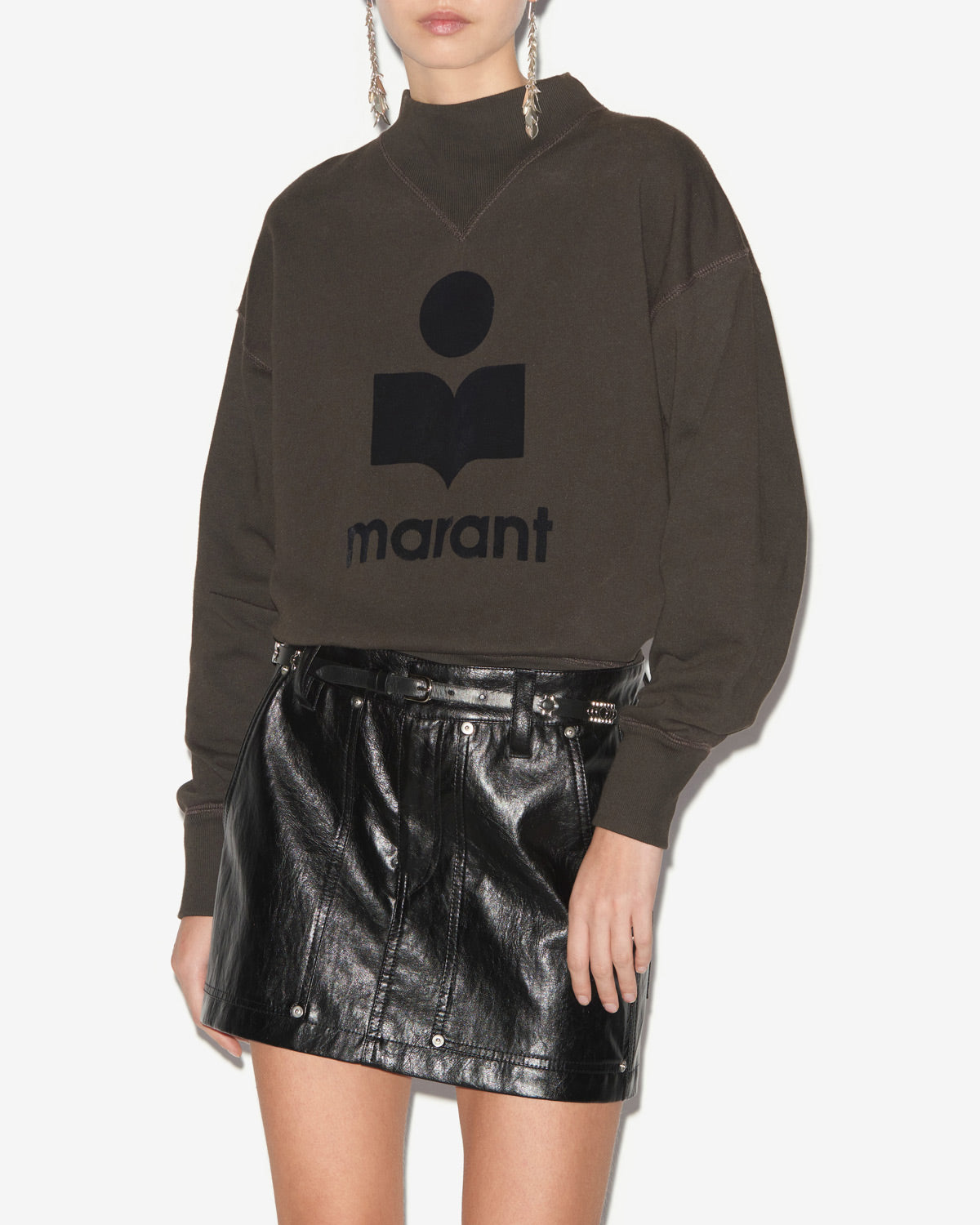 Sweatshirt moby Woman Noir délavé 5