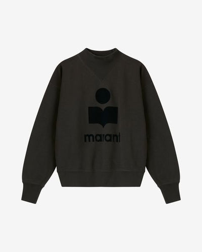Sudadera de algodón con logotipo moby - Negro lavado - Woman - 11