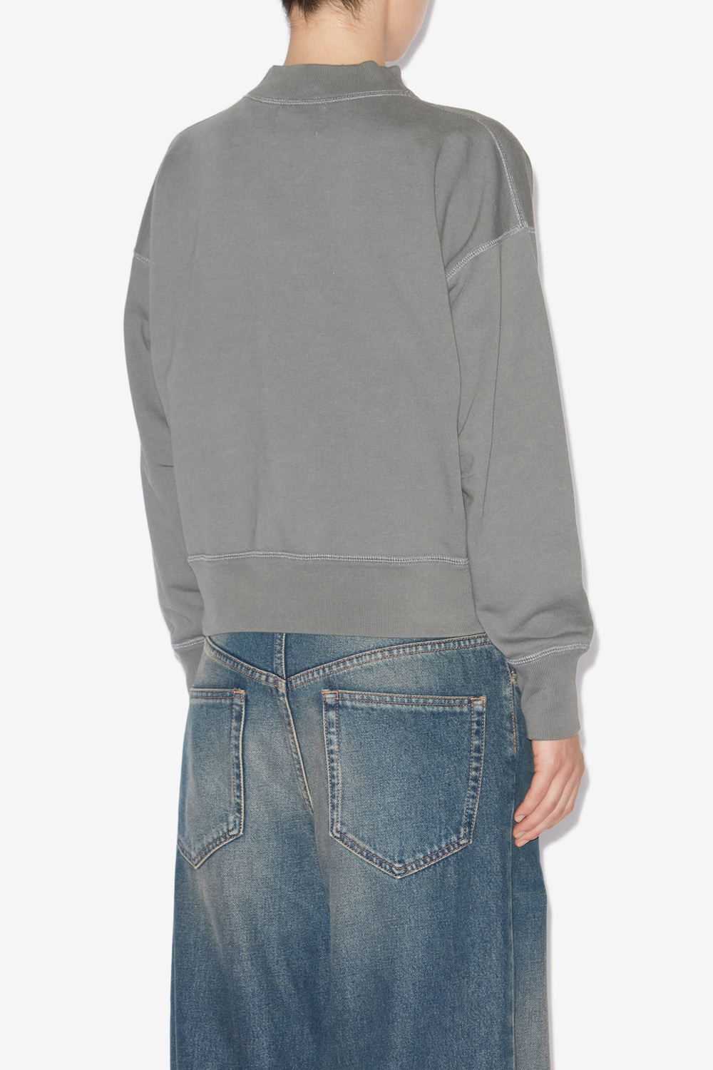 Sudadera de algodón con logotipo moby - Slate - Woman - 5