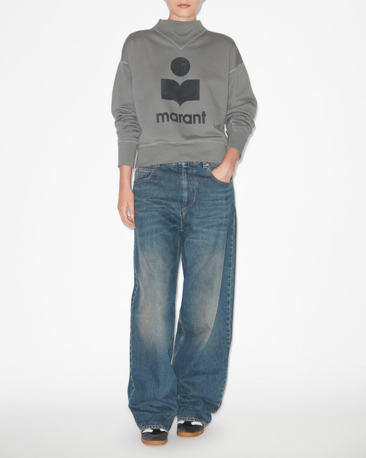 Moby sweatshirt Woman Slate 4