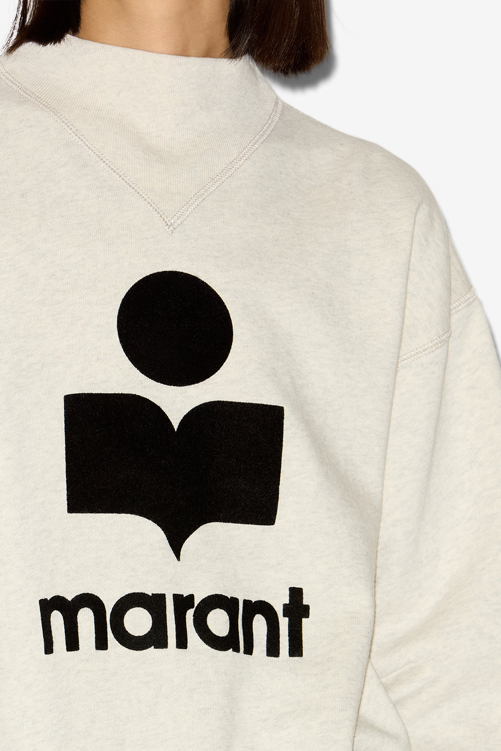 Sudadera de algodón con logotipo moby - Crudo - Woman - 3