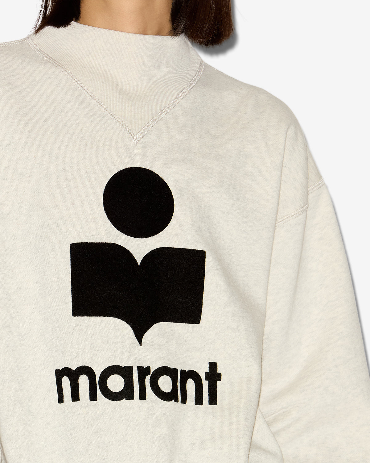 Sudadera de algodón con logotipo moby - Crudo - Woman - 2