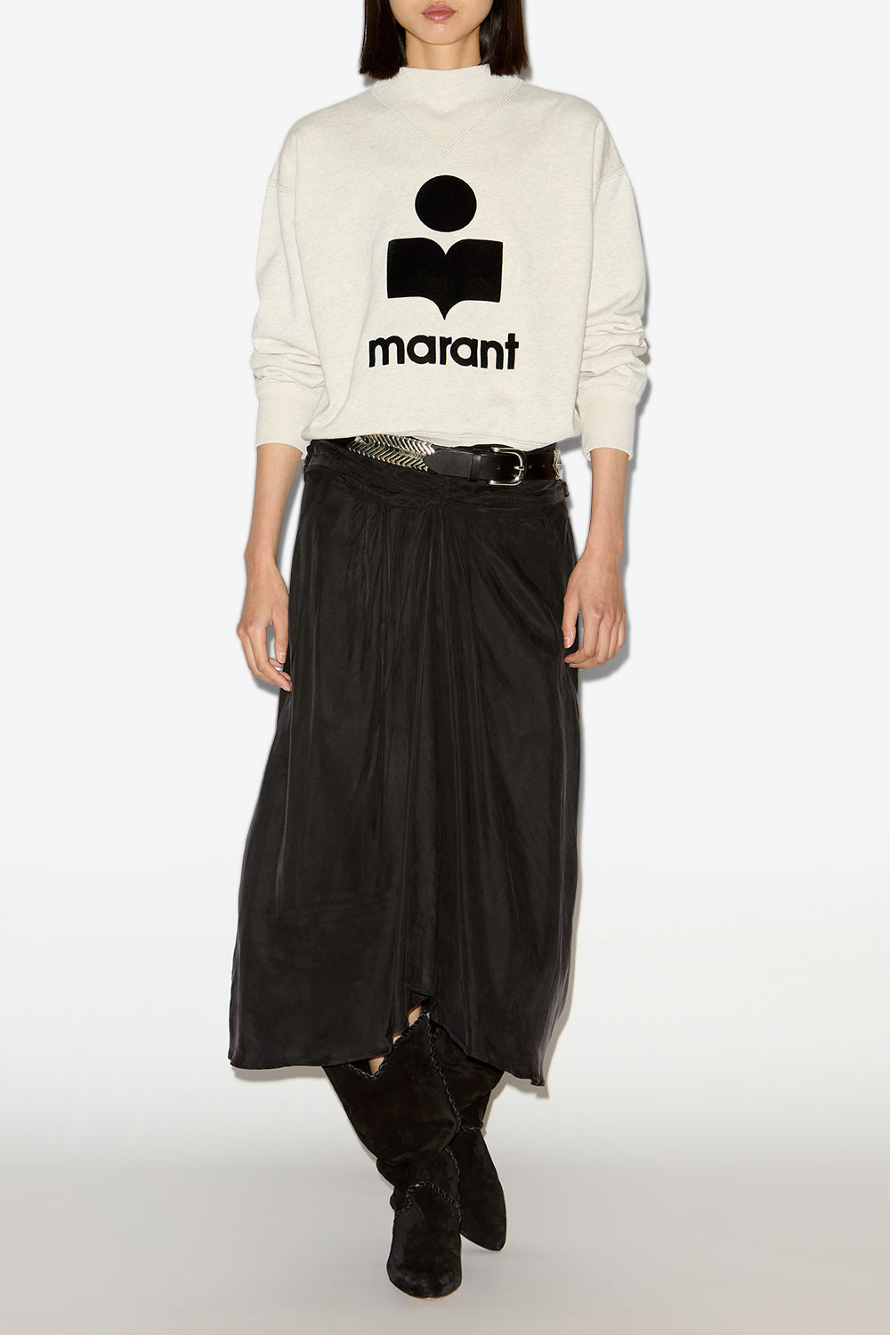 Sudadera de algodón con logotipo moby - Crudo - Woman - 2