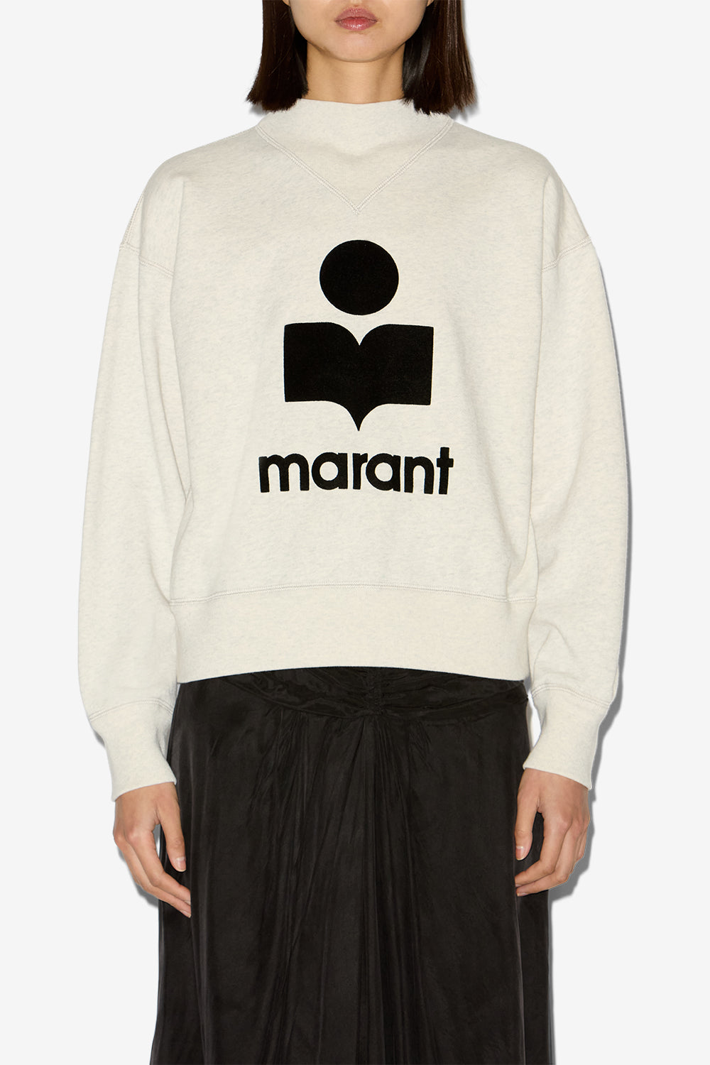 Sudadera de algodón con logotipo moby - Crudo - Woman - 4