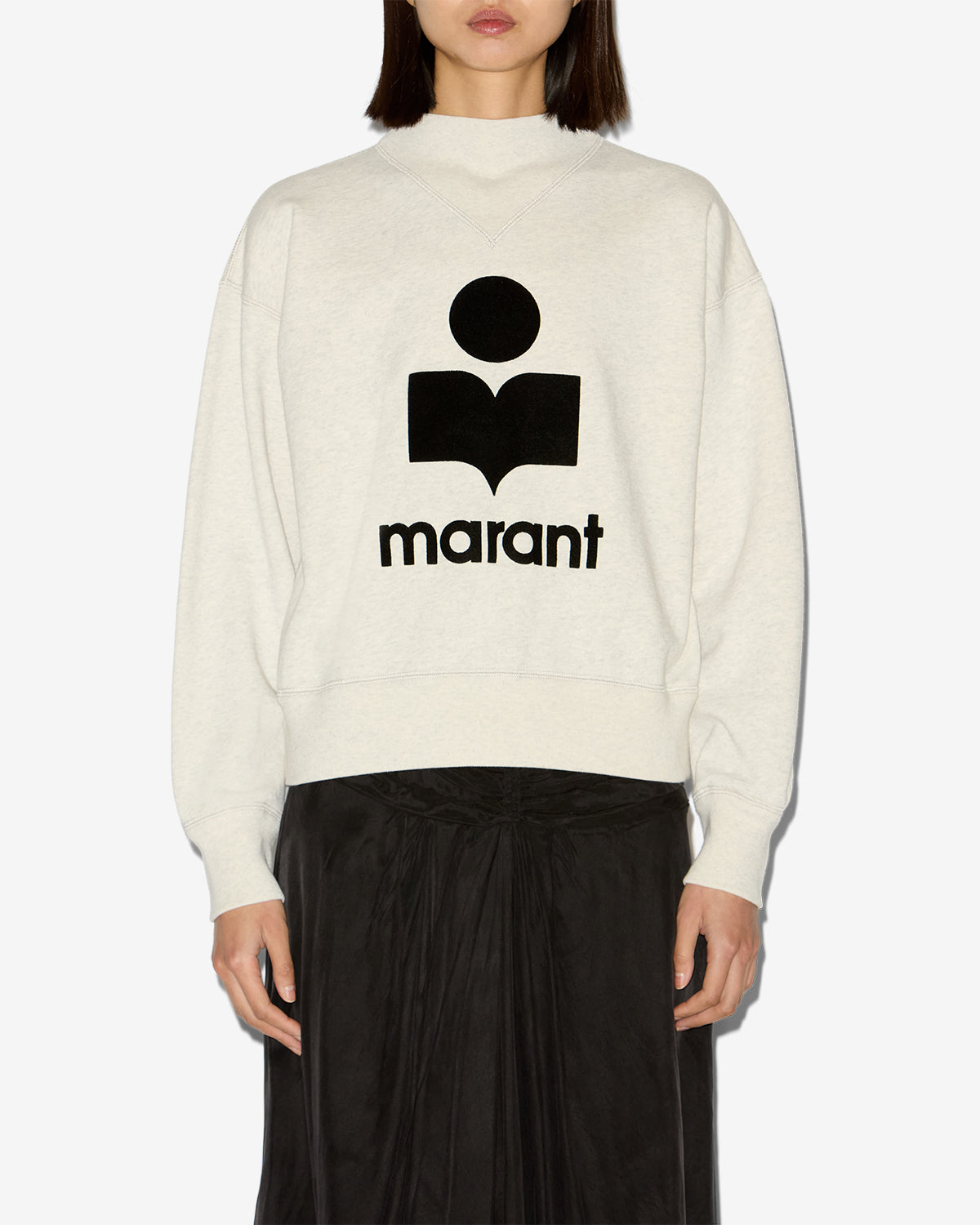 Sudadera de algodón con logotipo moby - Crudo - Woman - 3