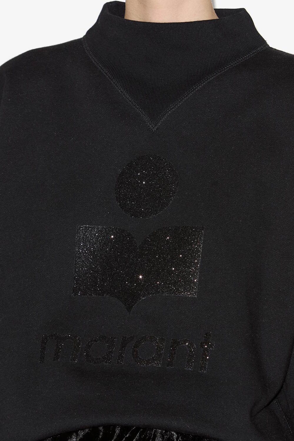 Sudadera con logo y cuello alto moby - Negro - Woman - 3