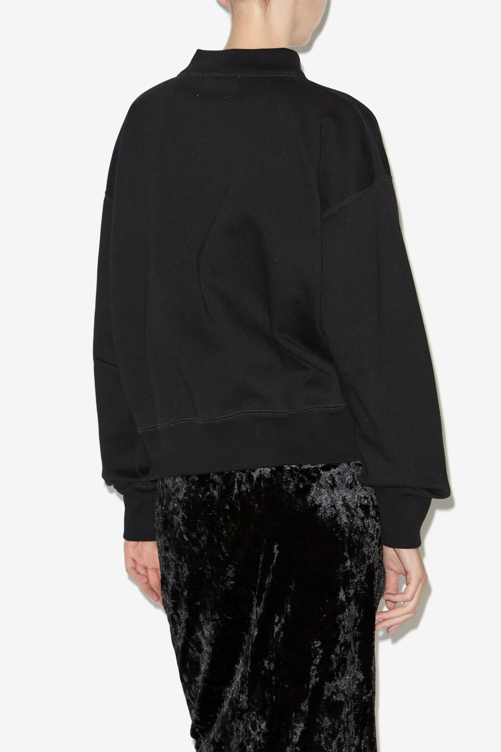Sudadera con logo y cuello alto moby - Negro - Woman - 5