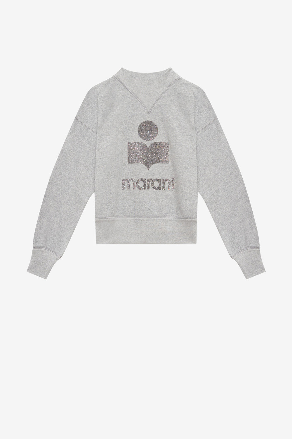 Sudadera de algodón con logo moby - Gray-silver - Woman - 1