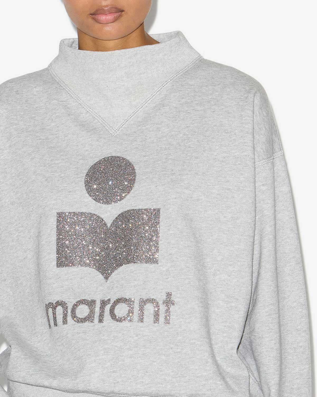 Sudadera de algodón con logo moby - Gray-silver - Woman - 2