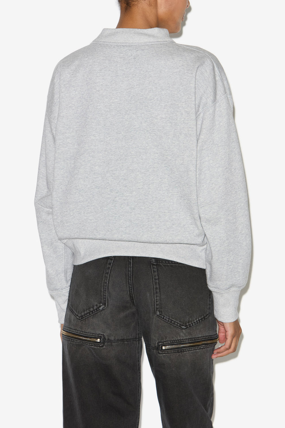 Sudadera de algodón con logo moby - Gray-silver - Woman - 5
