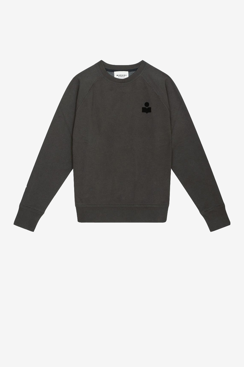 Sweatshirt à logo en coton milla - Noir délavé - Woman - 1