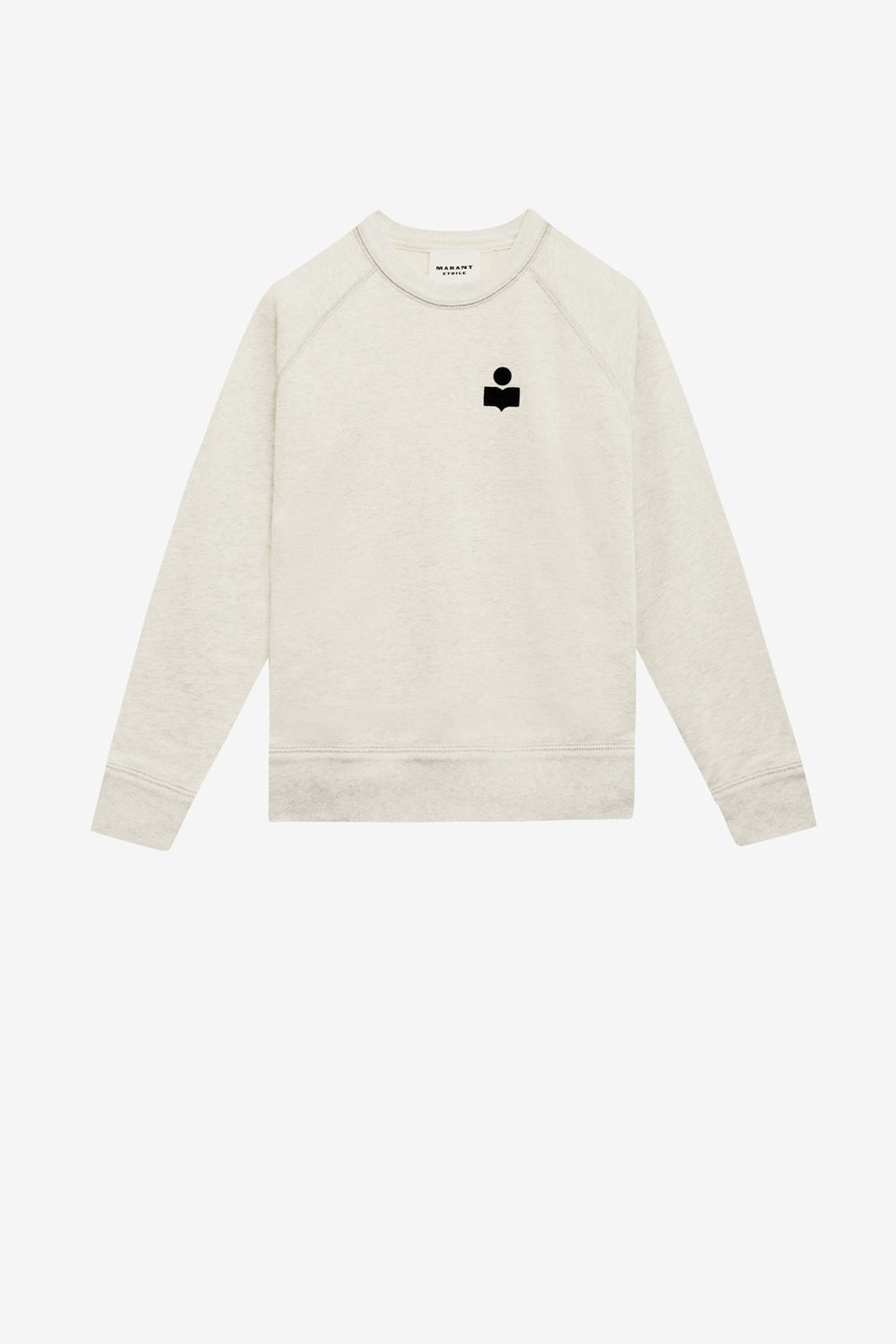 Felpa milla in cotone con logo - Ecru - Woman - 1