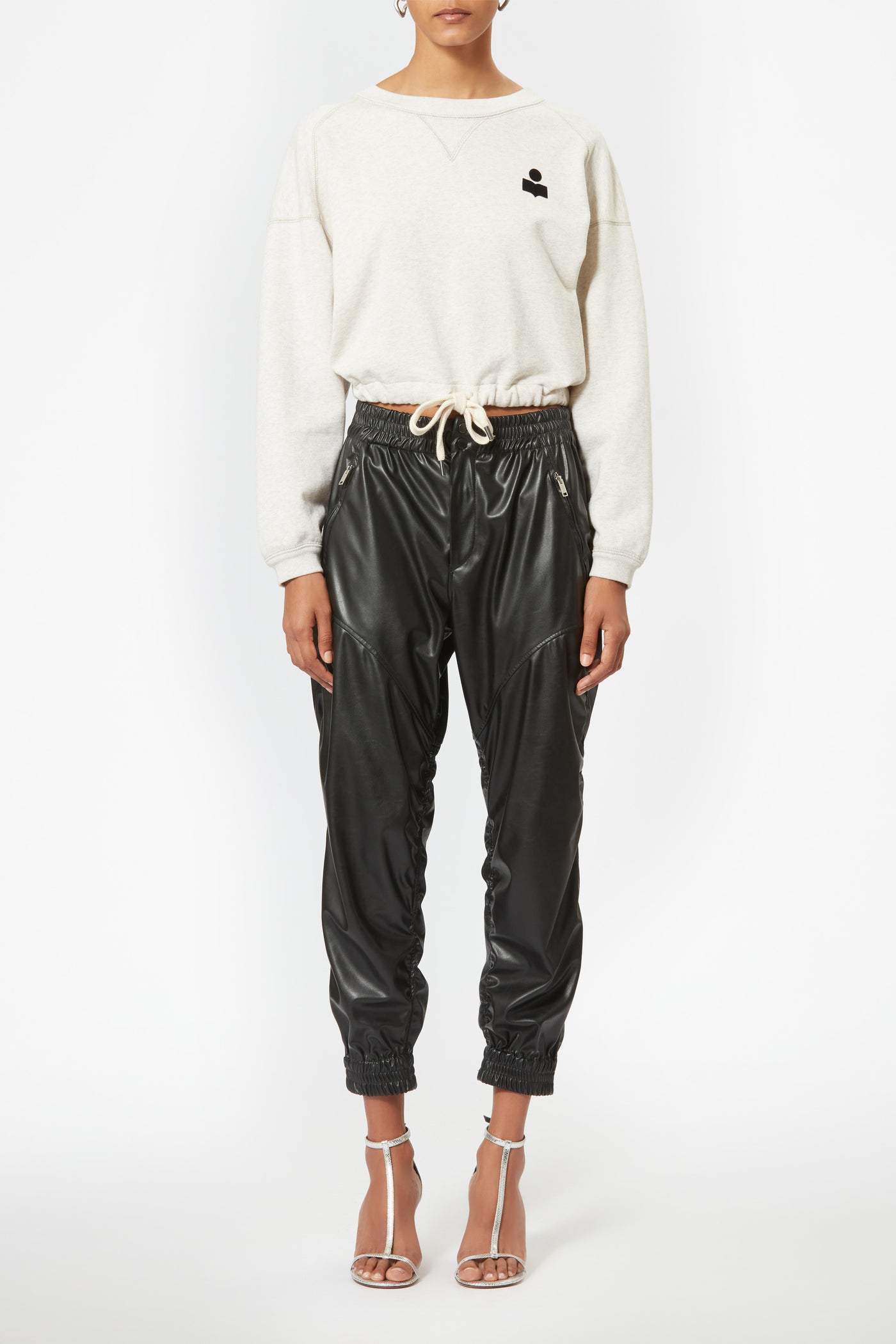 Felpa corta in cotone margo - Ecru - Woman - 2