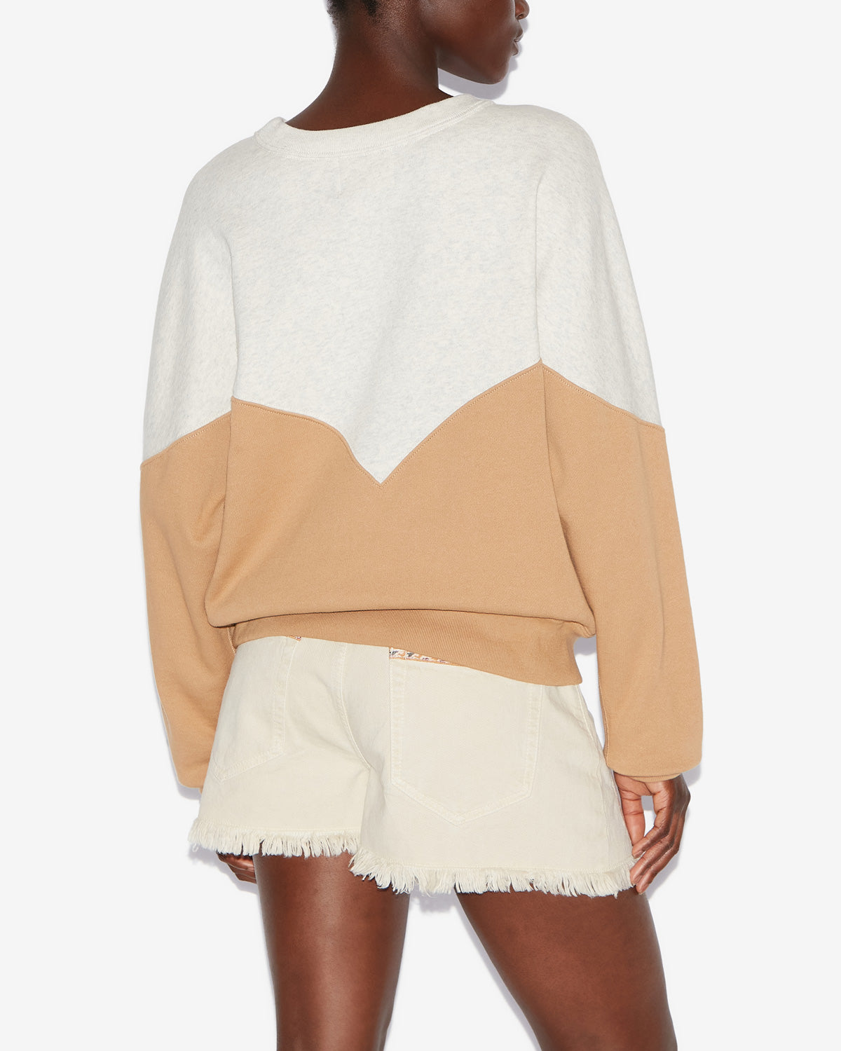 Sweatshirt houston Woman Ecru/camel 3