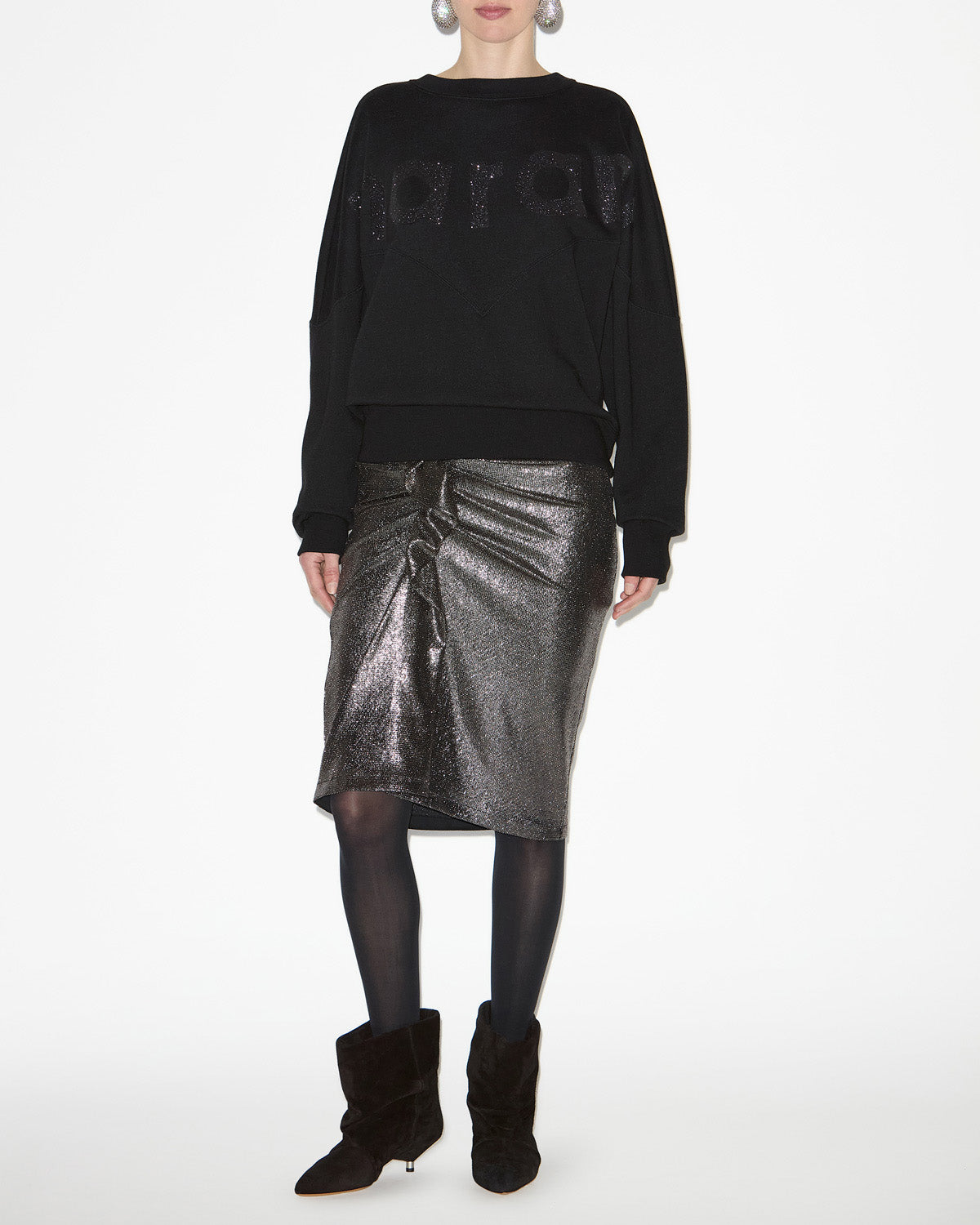 Sweatshirt houston en coton à logo - Noir - Woman - 1