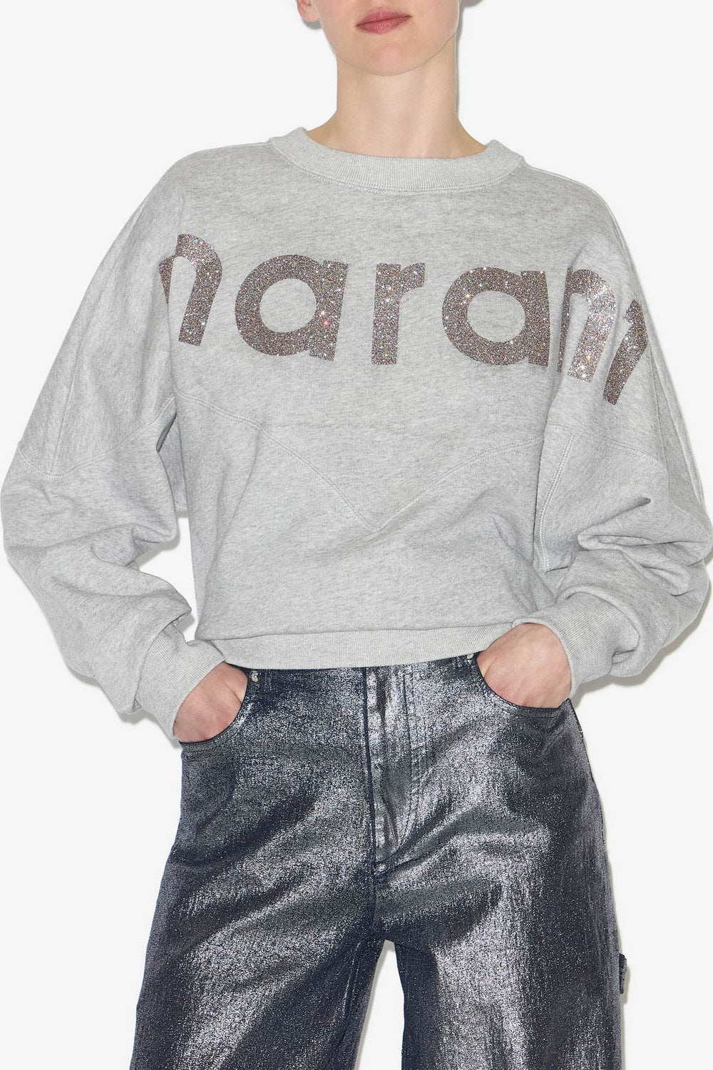 Sweatshirt houston en coton à logo - Gris-argenté - Woman - 4
