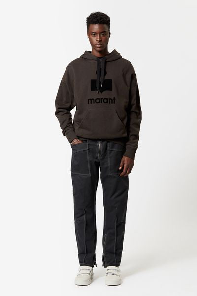 Miley logo hoodie sweatshirt - 검정으로 씻어낸 - Man - 4