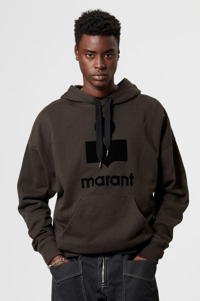 Miley logo hoodie sweatshirt - 검정으로 씻어낸 - Man - 8