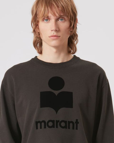 Felpa in jersey con logo ricamato mikoy - Nero lavato - Man - 2