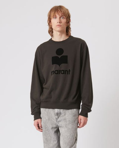 Felpa in jersey con logo ricamato mikoy - Nero lavato - Man - 3