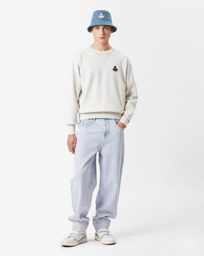 Mike felpa in cotone - Ecru - Man - 1