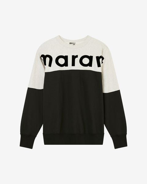 Zweifarbiges sweatshirt howley mit „marant“-logo Man Schwarz gewaschen 7