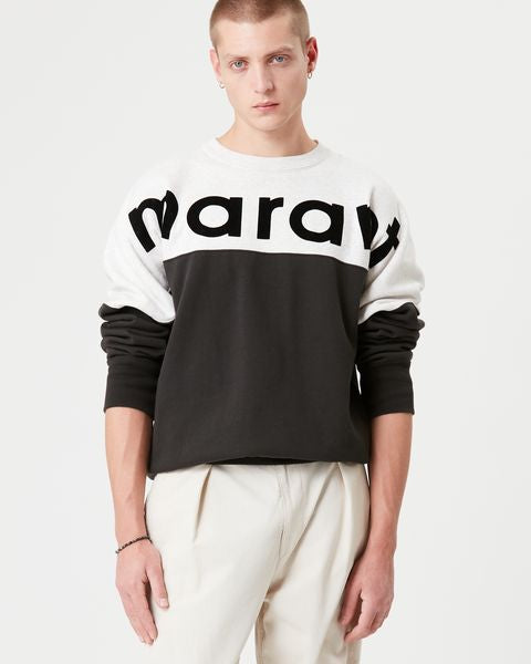 Zweifarbiges sweatshirt howley mit „marant“-logo Man Schwarz gewaschen 11