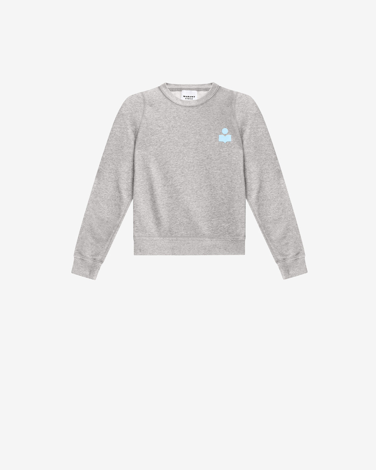 Sudadera prissa de algodón con hombros estructurados - Gray-ice blue - Woman - 5