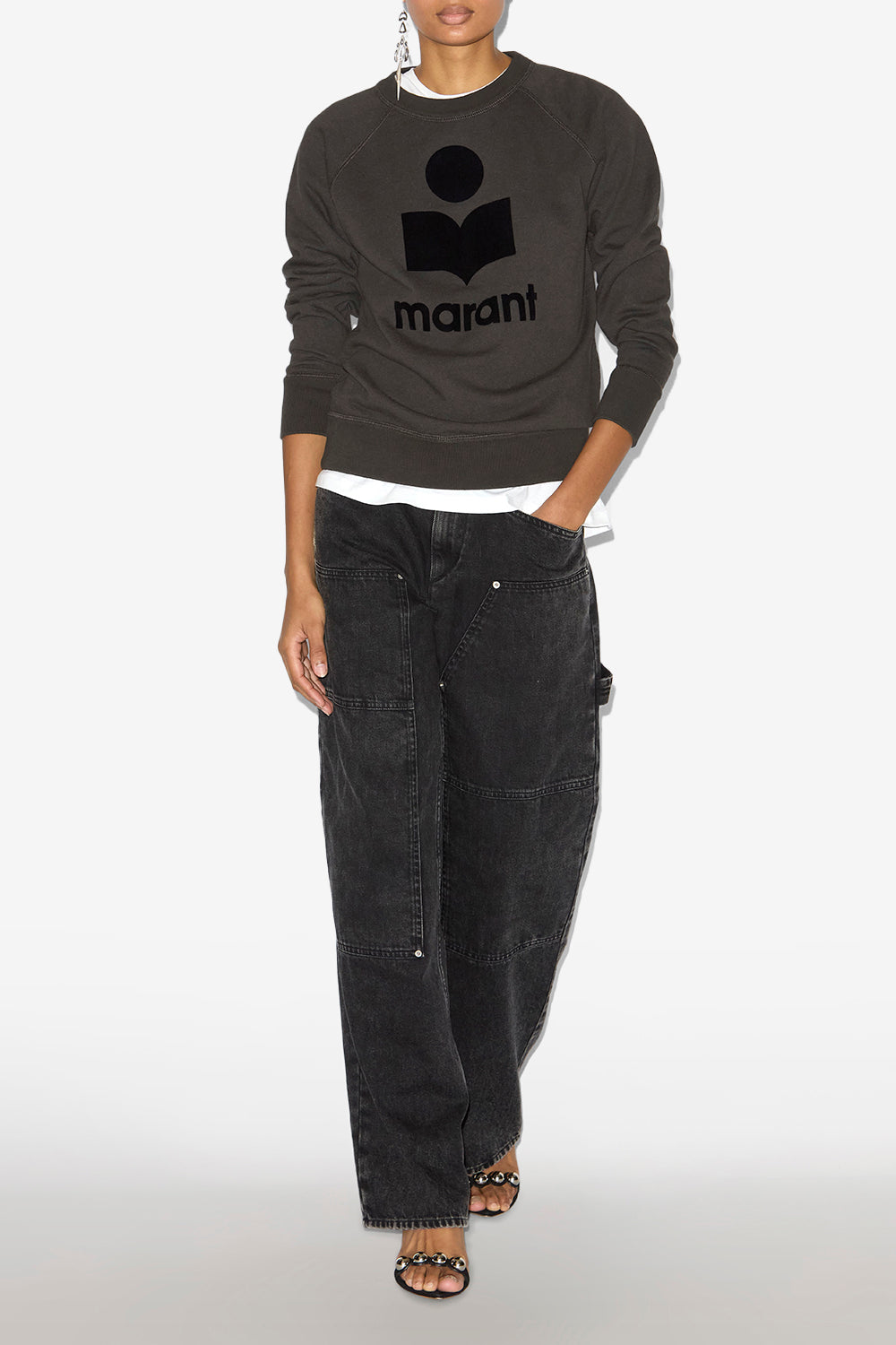 Sudadera millyny de algodón con logotipo - Negro lavado - Woman - 2