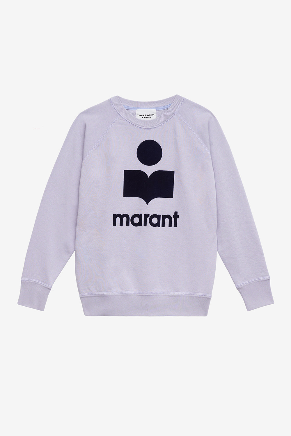 Millyny cotton sweatshirt with logo - Lilac/dark navy - Woman - 1
