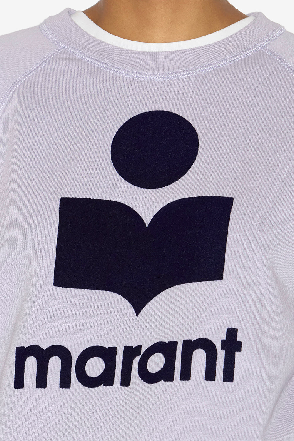 Millyny cotton sweatshirt with logo - Lilac/dark navy - Woman - 3